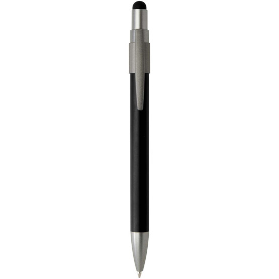 Stylo publicitaire bille recyclé RCS avec stylet et toupie antistress Rill