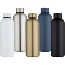 Bouteille publicitaire d’eau Spring de 750 ml en acier inoxydable recyclé certifié RCS à simple paroi
