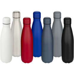 Bouteille publicitaire d’eau Cove de 750 ml en acier inoxydable recyclé certifié RCS à simple paroi