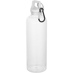 Bouteille publicitaire d’eau Oregon de 750 ml en plastique recyclé certifié RCS avec mousqueton