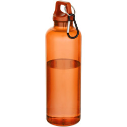 Bouteille publicitaire d’eau Oregon de 750 ml en plastique recyclé certifié RCS avec mousqueton