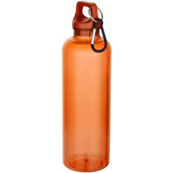 Bouteille publicitaire d’eau Oregon de 750 ml en plastique recyclé certifié RCS avec mousqueton