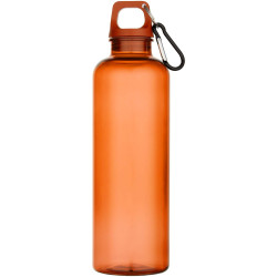 Bouteille publicitaire d’eau Oregon de 750 ml en plastique recyclé certifié RCS avec mousqueton