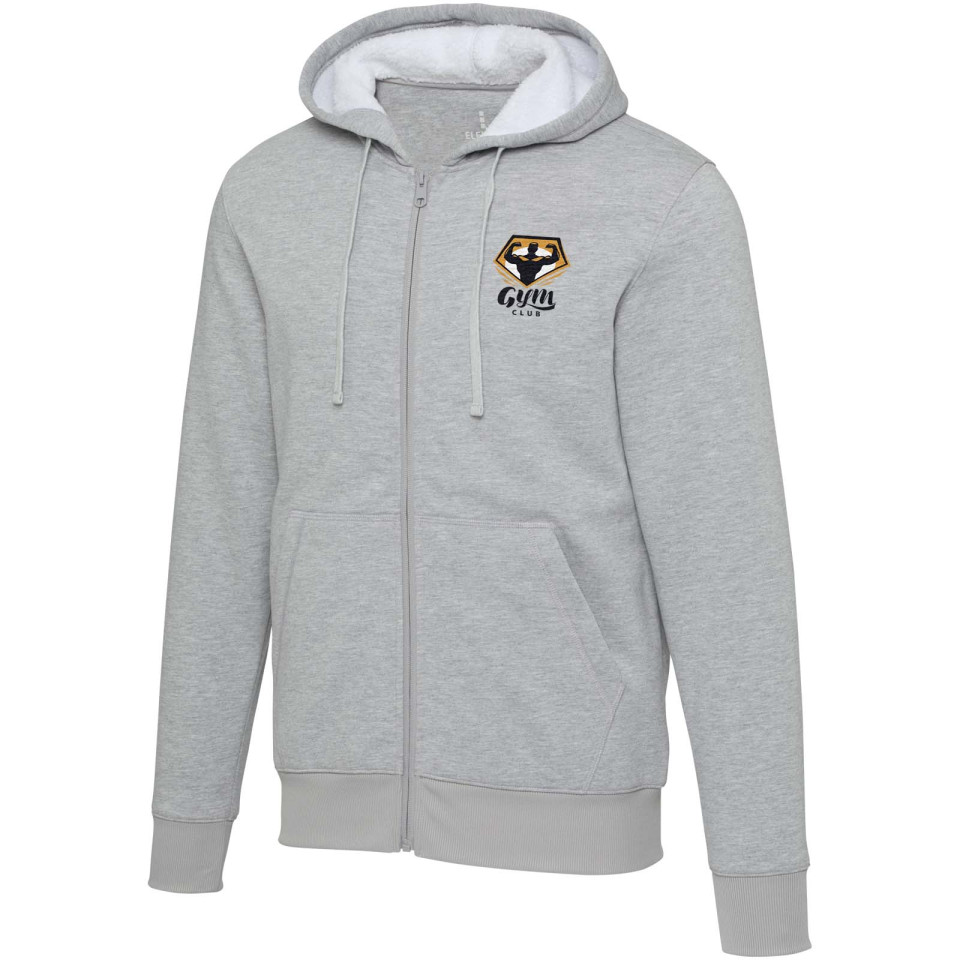 Sweat publicitaire à capuche sherpa Natron intégralement zippé