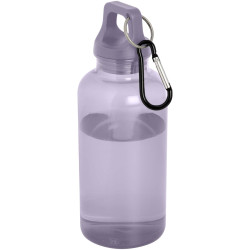 Bouteille publicitaire d'eau 400 ml en aluminium recyclé certifié RCS Oregon avec mousqueton
