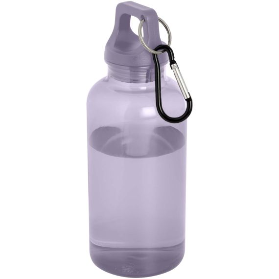 Bouteille publicitaire d'eau 400 ml en aluminium recyclé certifié RCS Oregon avec mousqueton