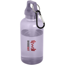 Bouteille publicitaire d'eau 400 ml en aluminium recyclé certifié RCS Oregon avec mousqueton
