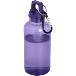 Bouteille publicitaire d'eau 400 ml en aluminium recyclé certifié RCS Oregon avec mousqueton
