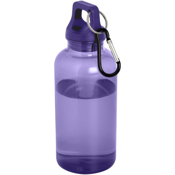 Bouteille publicitaire d'eau 400 ml en aluminium recyclé certifié RCS Oregon avec mousqueton