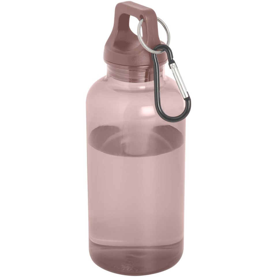 Bouteille publicitaire d'eau 400 ml en aluminium recyclé certifié RCS Oregon avec mousqueton