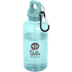 Bouteille publicitaire d'eau 400 ml en aluminium recyclé certifié RCS Oregon avec mousqueton