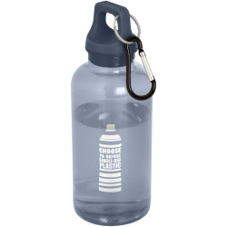 Bouteille publicitaire d'eau 400 ml en aluminium recyclé certifié RCS Oregon avec mousqueton