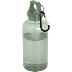 Bouteille publicitaire d'eau 400 ml en aluminium recyclé certifié RCS Oregon avec mousqueton