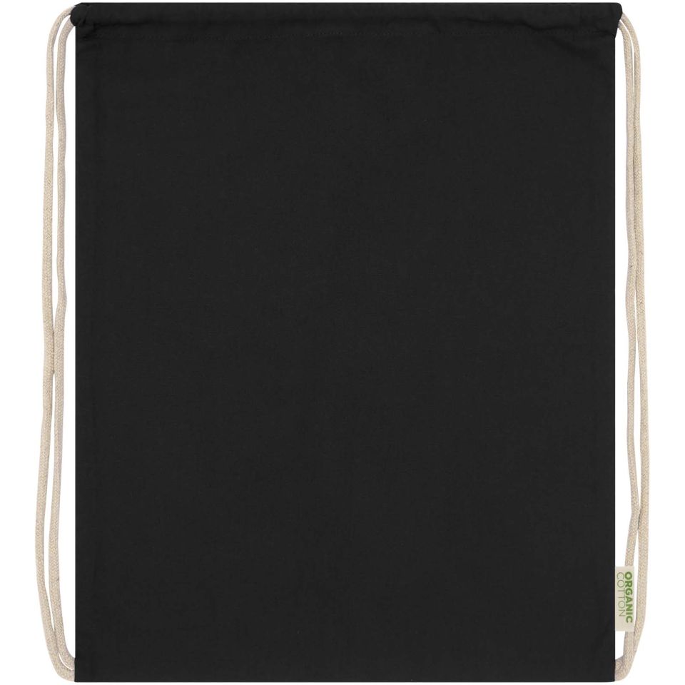 Sac publicitaire à dos avec cordon en coton organique Orissa 140 g/m² 5L