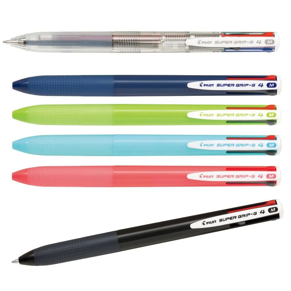 Stylo publicitaire 4 couleurs de qualité Pilot recyclé Super GRIP.G 4