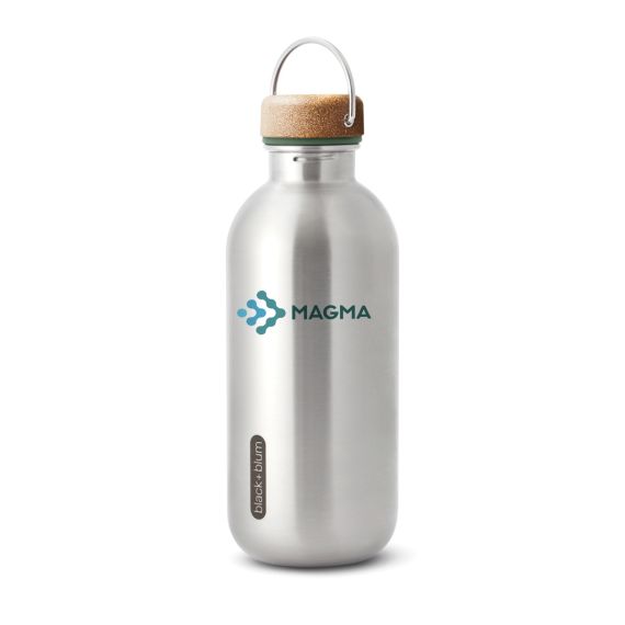 Bouteille publicitaire d'eau 600ml en acier Black+Blum
