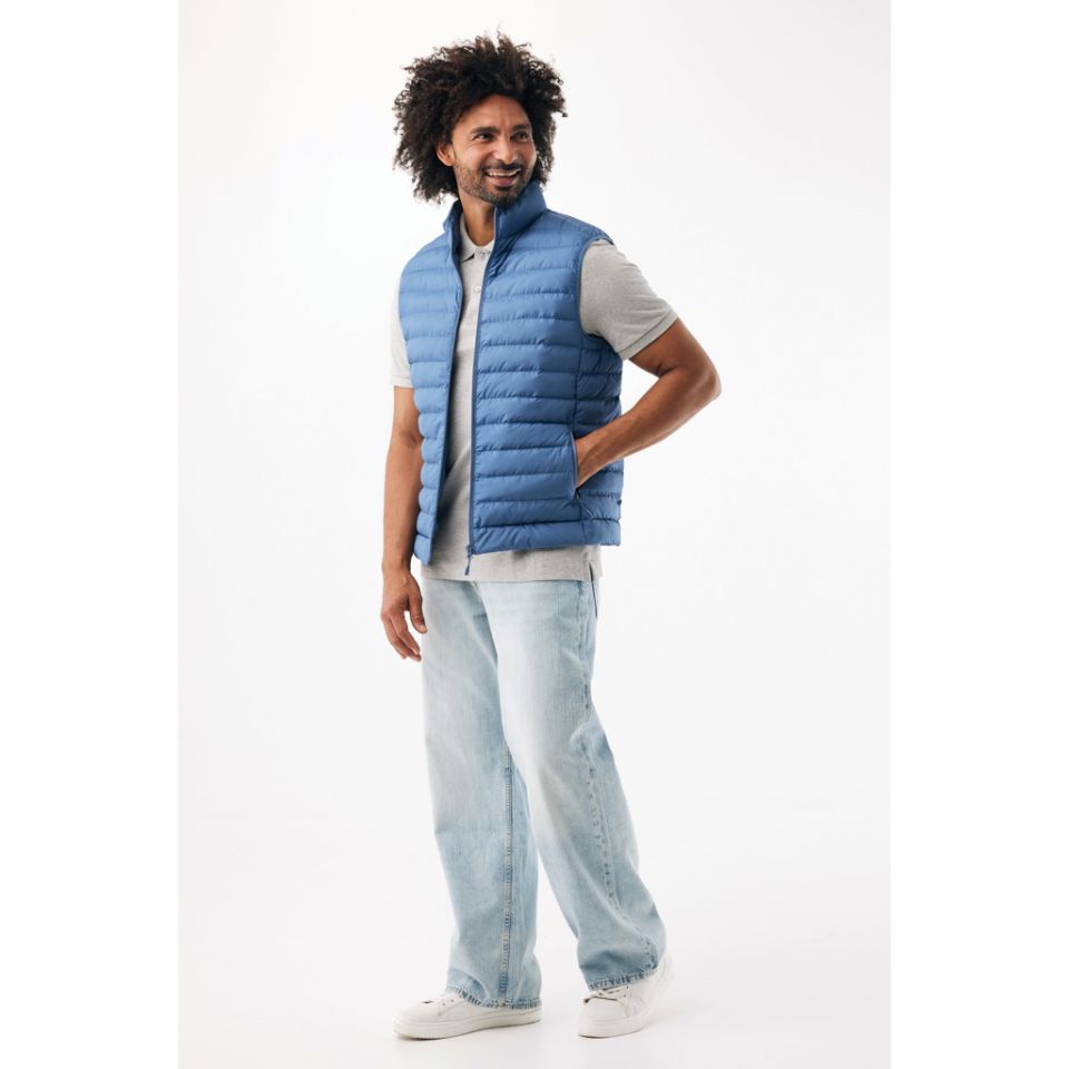 Bodywarmer publicitaire homme en polyester recyclé Iqoniq Meru