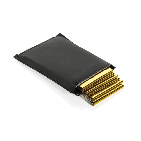 Couverture publicitaire de secours dans une pochette en rPET RCS Solra