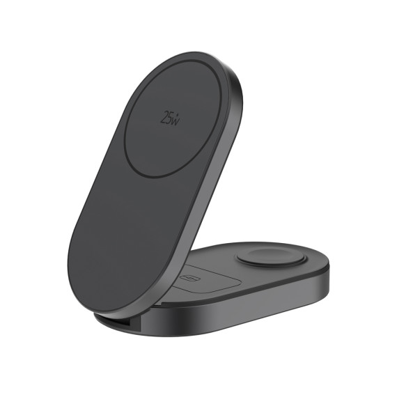 Chargeur publicitaire 25W sans fil et pliable 3-en-1 Quantum