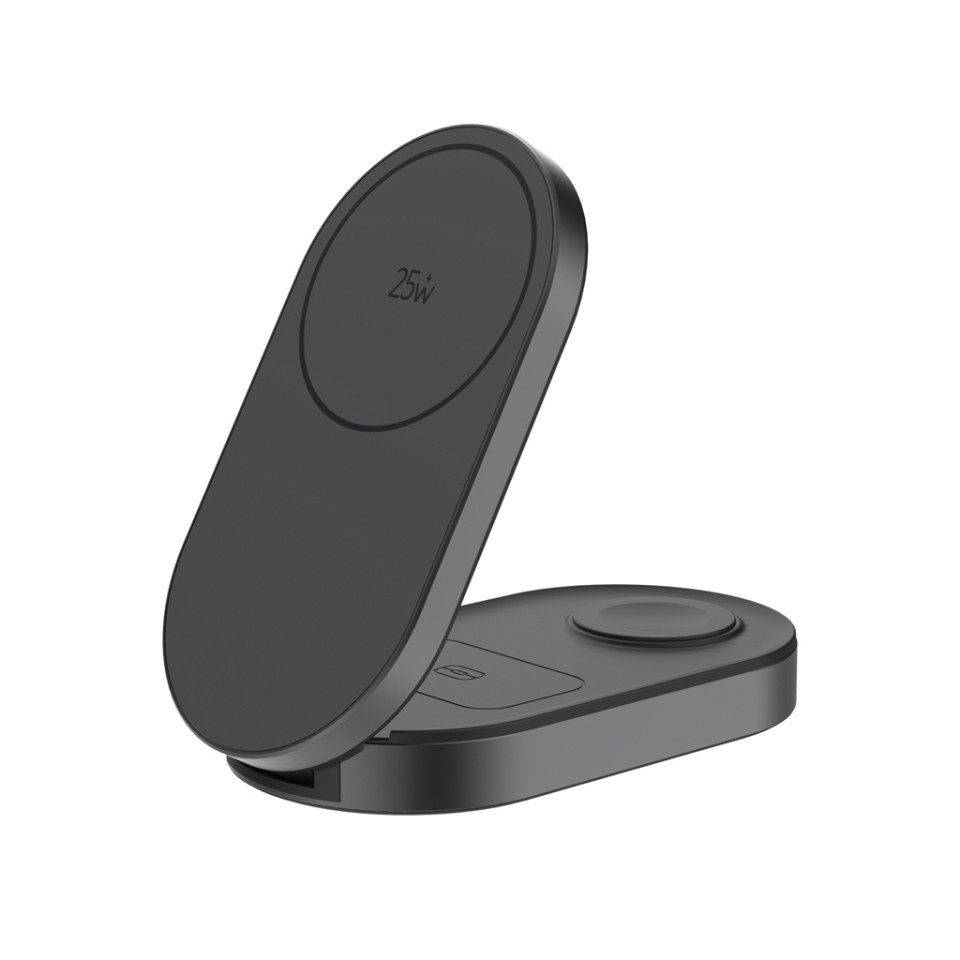 Chargeur publicitaire 25W sans fil et pliable 3-en-1 Quantum