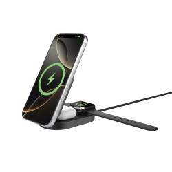 Chargeur publicitaire 25W sans fil et pliable 3-en-1 Quantum