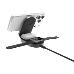 Chargeur publicitaire 25W sans fil et pliable 3-en-1 Quantum