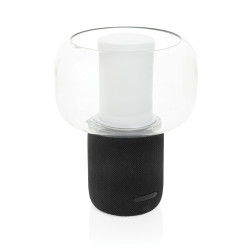 Lampe publicitaire avec haut-parleur 10W en plastique recyclé RCS Lux