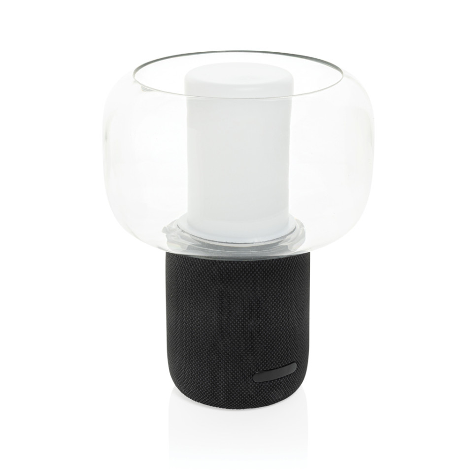 Lampe publicitaire avec haut-parleur 10W en plastique recyclé RCS Lux