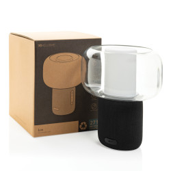Lampe publicitaire avec haut-parleur 10W en plastique recyclé RCS Lux
