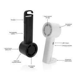 Ventilateur publicitaire portable en plastique recyclé RCS Twist