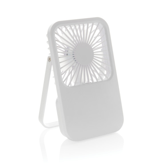 Ventilateur publicitaire de bureau en plastique recyclé RCS Aervina