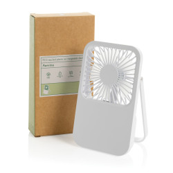 Ventilateur publicitaire de bureau en plastique recyclé RCS Aervina