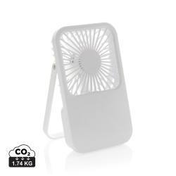 Ventilateur publicitaire de bureau en plastique recyclé RCS Aervina