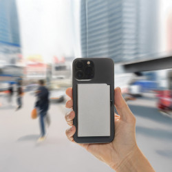Porte-cartes publicitaire magnétique pour téléphone en aluminium