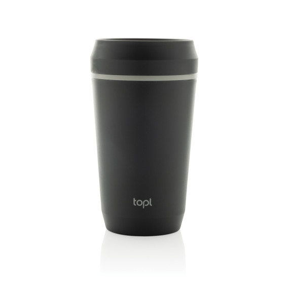 Mug publicitaire 354 ml avec couvercle 360 en plastique recyclé Topl
