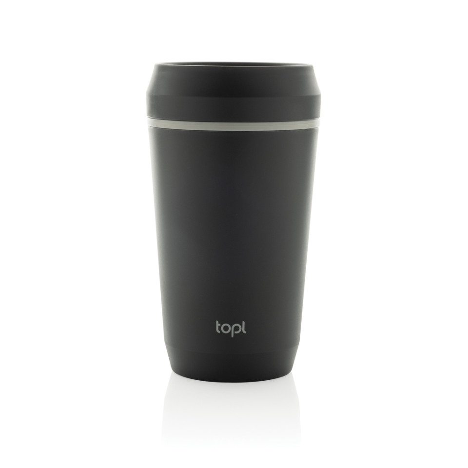 Mug publicitaire 354 ml avec couvercle 360 en plastique recyclé Topl