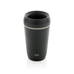 Mug publicitaire 354 ml avec couvercle 360 en plastique recyclé Topl