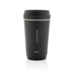 Mug publicitaire 354 ml avec couvercle 360 en plastique recyclé Topl