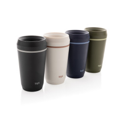 Mug publicitaire 354 ml avec couvercle 360 en plastique recyclé Topl