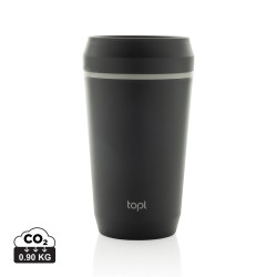 Mug publicitaire 354 ml avec couvercle 360 en plastique recyclé Topl