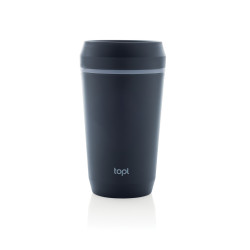 Mug publicitaire 354 ml avec couvercle 360 en plastique recyclé Topl