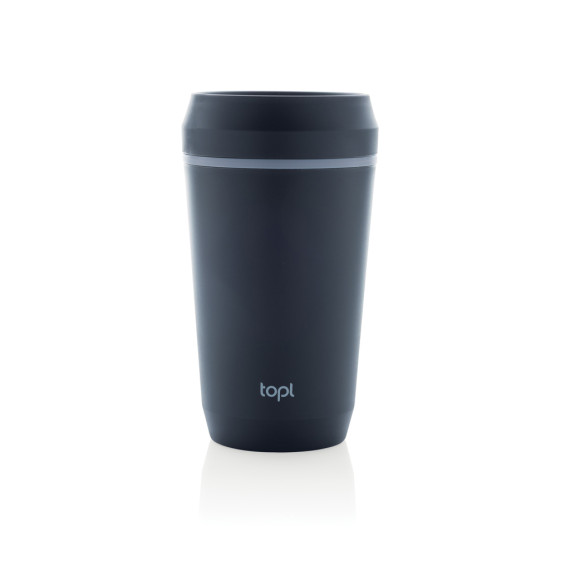 Mug publicitaire 354 ml avec couvercle 360 en plastique recyclé Topl