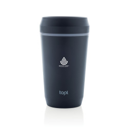 Mug publicitaire 354 ml avec couvercle 360 en plastique recyclé Topl