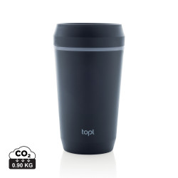 Mug publicitaire 354 ml avec couvercle 360 en plastique recyclé Topl