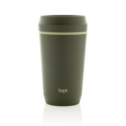 Mug publicitaire 354 ml avec couvercle 360 en plastique recyclé Topl