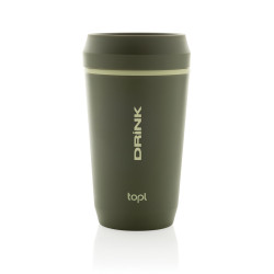 Mug publicitaire 354 ml avec couvercle 360 en plastique recyclé Topl