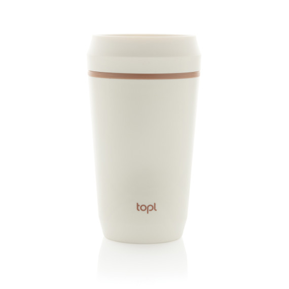 Mug publicitaire 354 ml avec couvercle 360 en plastique recyclé Topl