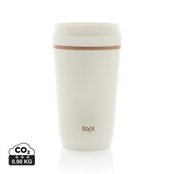 Mug publicitaire 354 ml avec couvercle 360 en plastique recyclé Topl