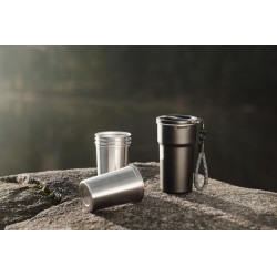 Set publicitaire de 4 tasses 250ml en acier inoxydable RCS Parks Vinga
