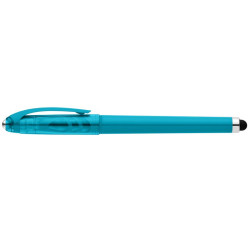 Stylo publicitaire bille encre gel en plastique recyclé avec bille anti-stress